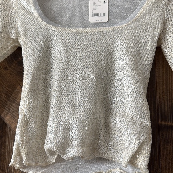 FREE PEOPLE Late Night Disco Sequins Layering Top - Picture 7 of 13